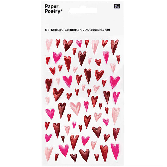 Paper Poetry - Gelsticker Herzen
