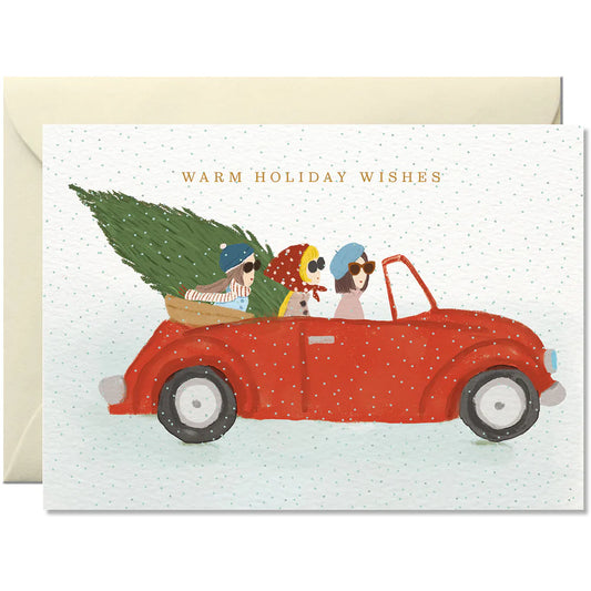 Nelly Castro - Grußkarte / Warm Holiday Wishes mit Umschlag