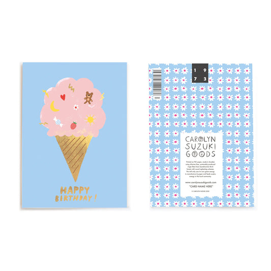 Carolyn Suzuki - Grußkarte / GOOD VIBRATIONS Geburtstagskarte mit Umschlag