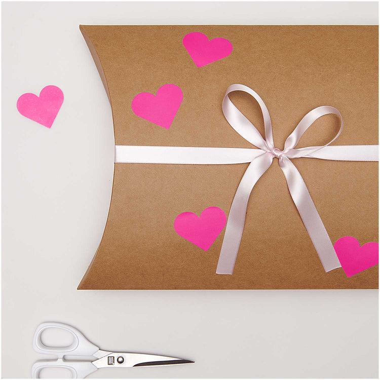 Paper Poetry - Sticker Herzen Neon-Pink, 120 Stück