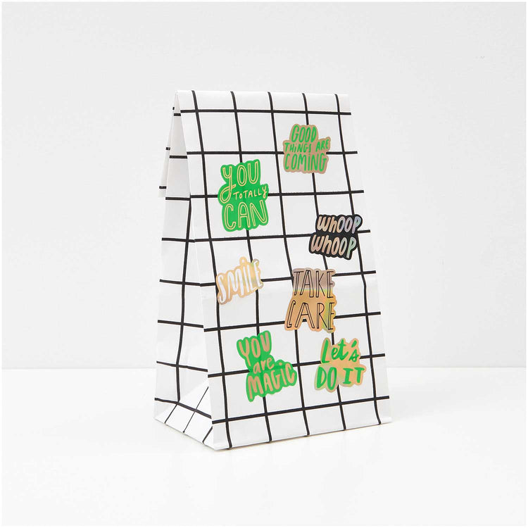 Paper Poetry - Sticker Typo, 120 Stück