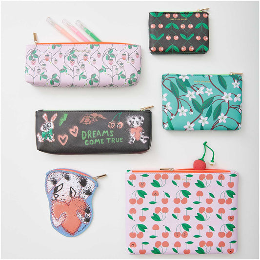 Paper Poetry - Etui Kirschen Schwarz 10,5 x 7,5 cm