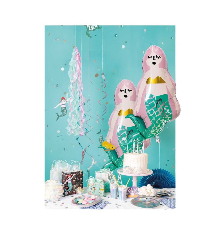 Rico Design - FOLIENBALLON MEERJUNGFRAU, XL-Format 55 X 100 cm