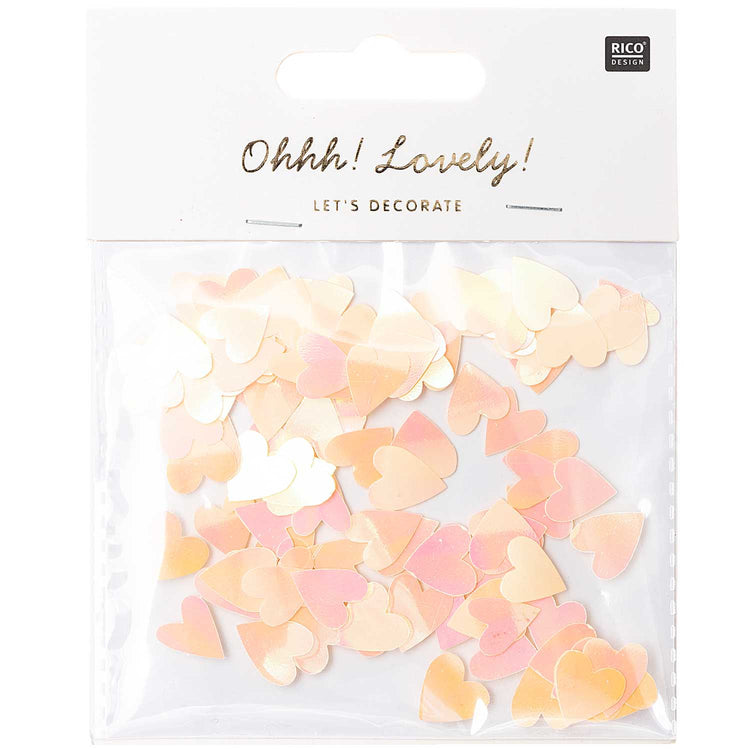 Ohhh! Lovely! Flitter Herz irisierend, 100 Stück