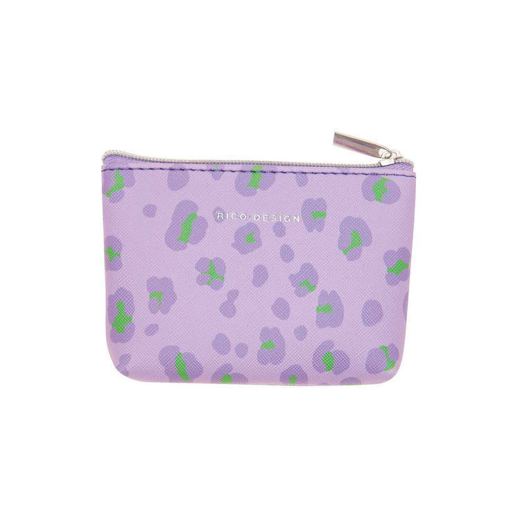 Rico Design - Etui Acid Leo Flieder-Neongrün 10,5 x 7,5 cm