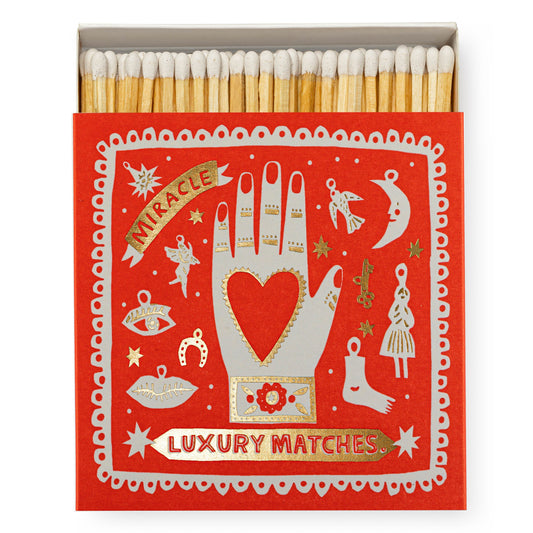 ARCHIVIST GALLERY - Streichhölzer "Miracle Luxury Matches" I 100 Stück, quadratische Matchbox