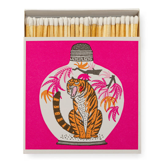 ARCHIVIST GALLERY - Streichhölzer "Tiger" Charlotte Farmer I 100 Stück, quadratische Matchbox