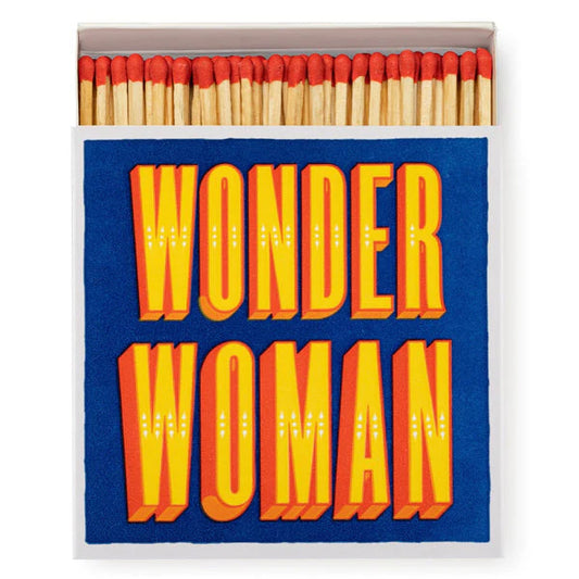 ARCHIVIST GALLERY - Streichhölzer "Wonder Woman" I 100 Stück, quadratische Matchbox