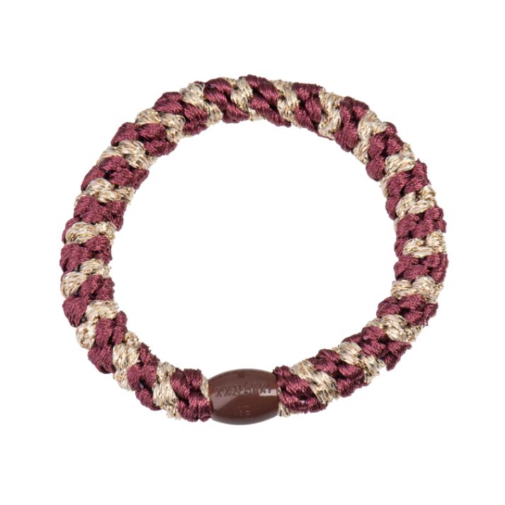 Bon Dep - KKNEKKI Haargummi I Rosewood-Beige Glitter