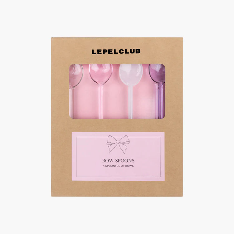LEPELCLUB / Glaslöffel mit Schleife, 4er-Set