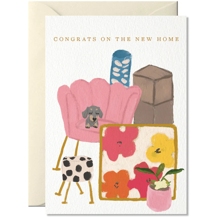 Nelly Castro - Grußkarte / Congrats On The New Home mit Umschlag