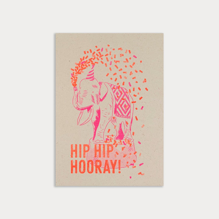 Togethery - Postkarte / Elefant / Hip Hip Hooray ohne Umschlag