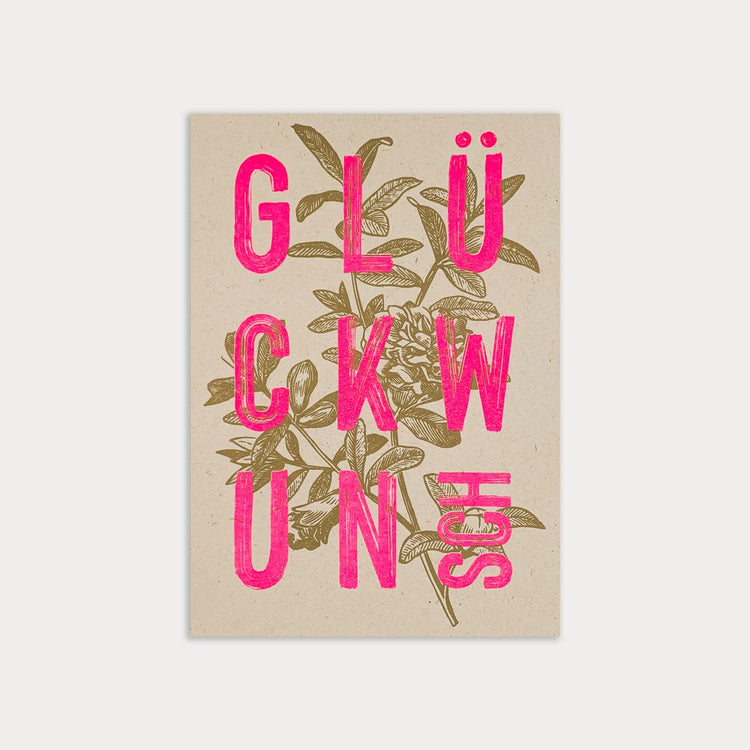 Togethery - Postkarte / Typo / Glückwunsch ohne Umschlag