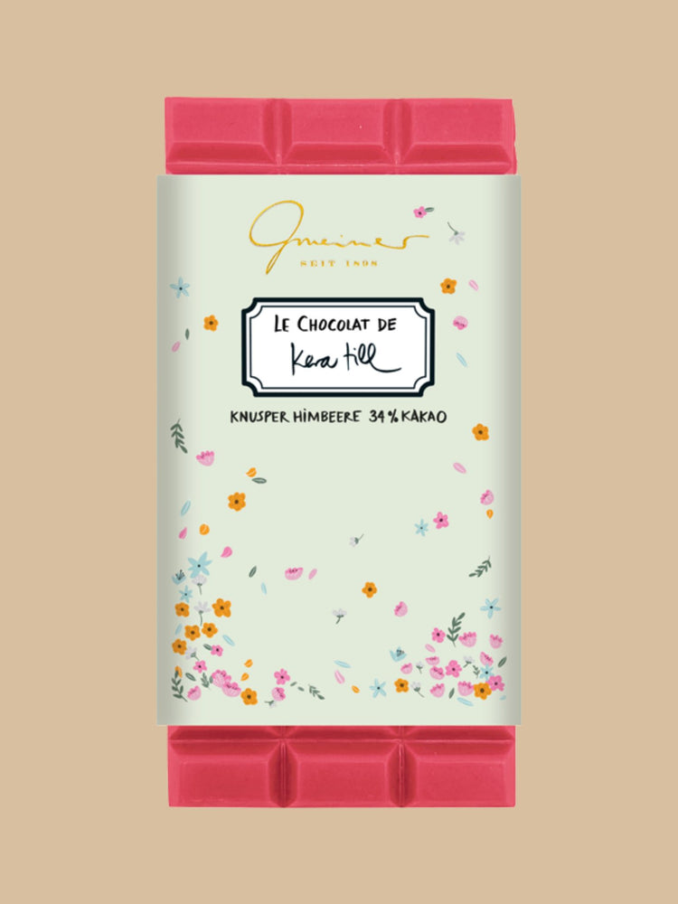 Gmeiner Confiserie - Kera Till Springbreak - Weiße Tafel Schokolade mit Knusper Himbeere
