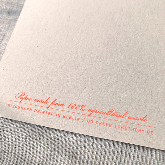 Togethery - Postkarte / Blume mit Kolibri ohne Umschlag