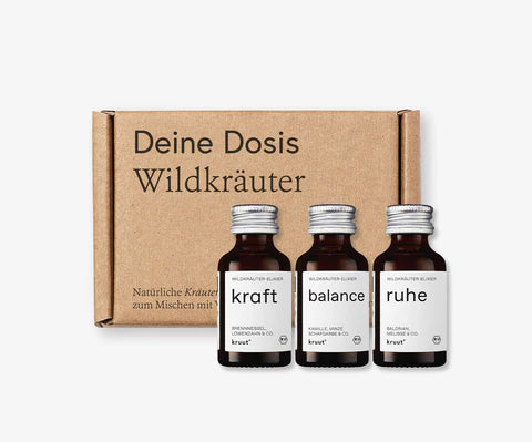 Kruut - Mini-Wildkräuterauszüge Kraft-Balance-Ruhe im Set