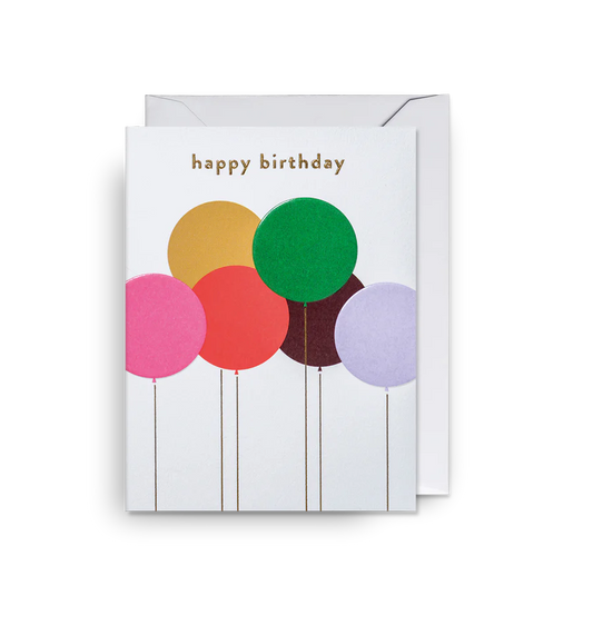 Mini-Grußkarte "Happy Birthday Balloons" von Lagom Design
