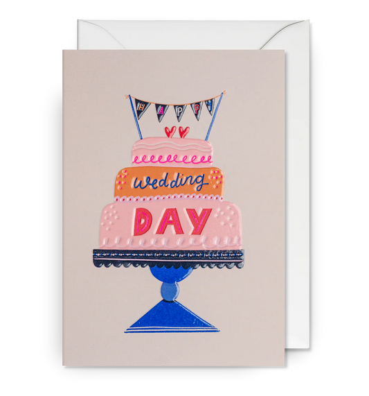 LAGOM DESIGN - Grußkarte / HAPPY WEDDING DAY Hochzeitstagkarte mit Umschlag