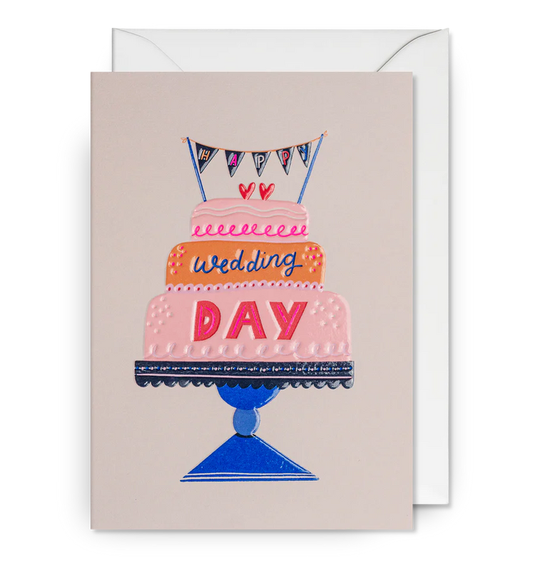 LAGOM DESIGN - Grußkarte / HAPPY WEDDING DAY Hochzeitstagkarte mit Umschlag