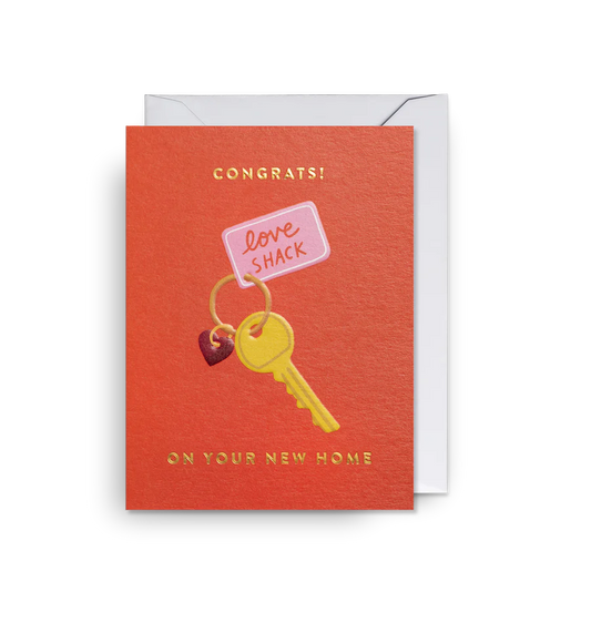 Mini-Grußkarte "Love Shack Mini New Home" mit Umschlag von Lagom Design, entworfen von Ruby Taylor