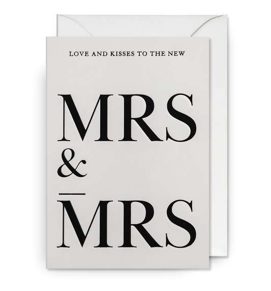 LAGOM DESIGN - Postco - Grußkarte / MRS & MRS Hochzeitskarte mit Umschlag