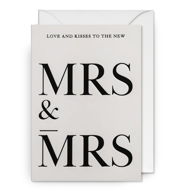 LAGOM DESIGN - Postco - Grußkarte / MRS & MRS Hochzeitskarte mit Umschlag