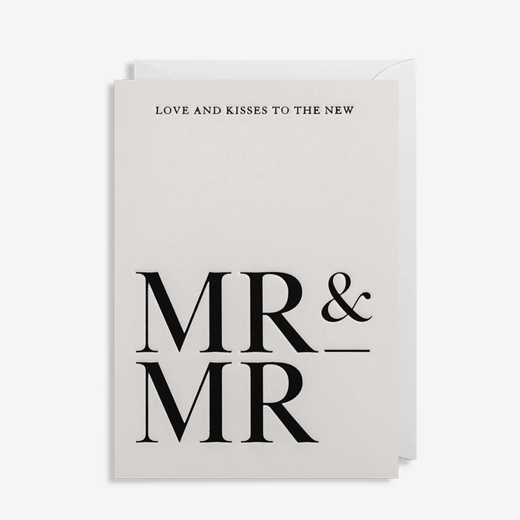 LAGOM DESIGN - Postco - Grußkarte / MR & MR Hochzeitskarte mit Umschlag