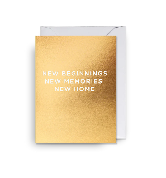 Die Mini-Grußkarte "New Beginnings New Memories New Home" mit einem Umschlag von Lagom Design