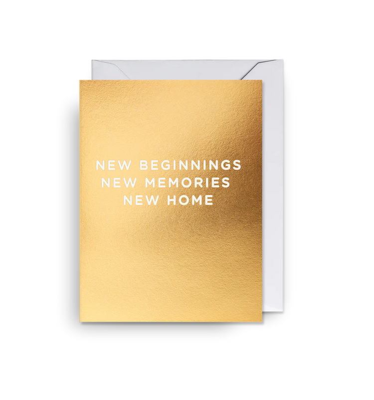 Die Mini-Grußkarte "New Beginnings New Memories New Home" mit einem Umschlag von Lagom Design