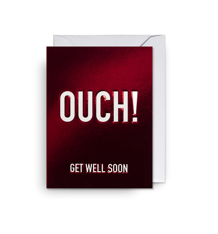 Mini-Grußkarte "OUCH! Get Well Soon mit Umschlag" mit Umschlag von Lagom Design