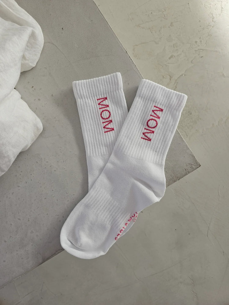 FAMVIBES I Tennissocken "MOM SOCKEN - WEISS/PINK"