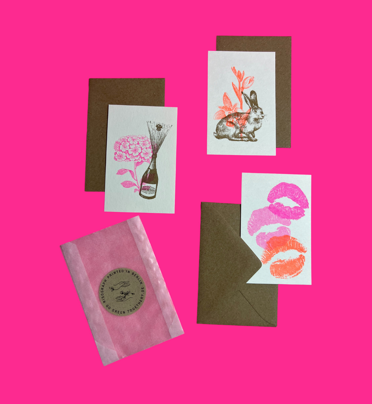 Togethery - Minikarten mit Umschlag / verschiedene Motive / Premiumpapier