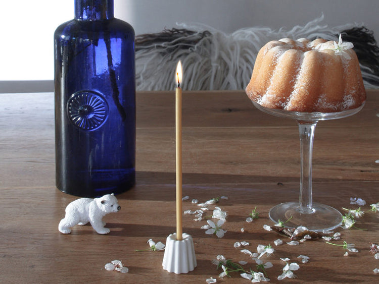 OVO Things - Mini Porzellan Kerzenhalter glossy white