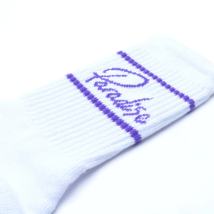 Tennissocken mit dem Schriftzug oder Statement "Paradise"