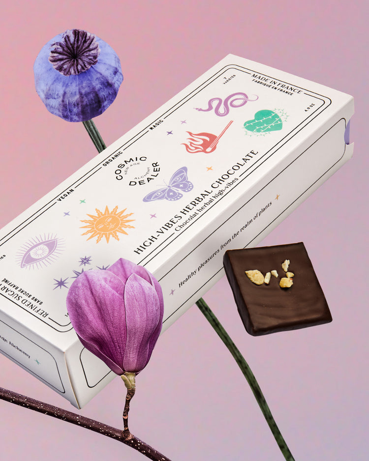 COSMIC DEALER - 7 Mini-Chakra-Schokoladen verschiedener Geschmacksrichtungen