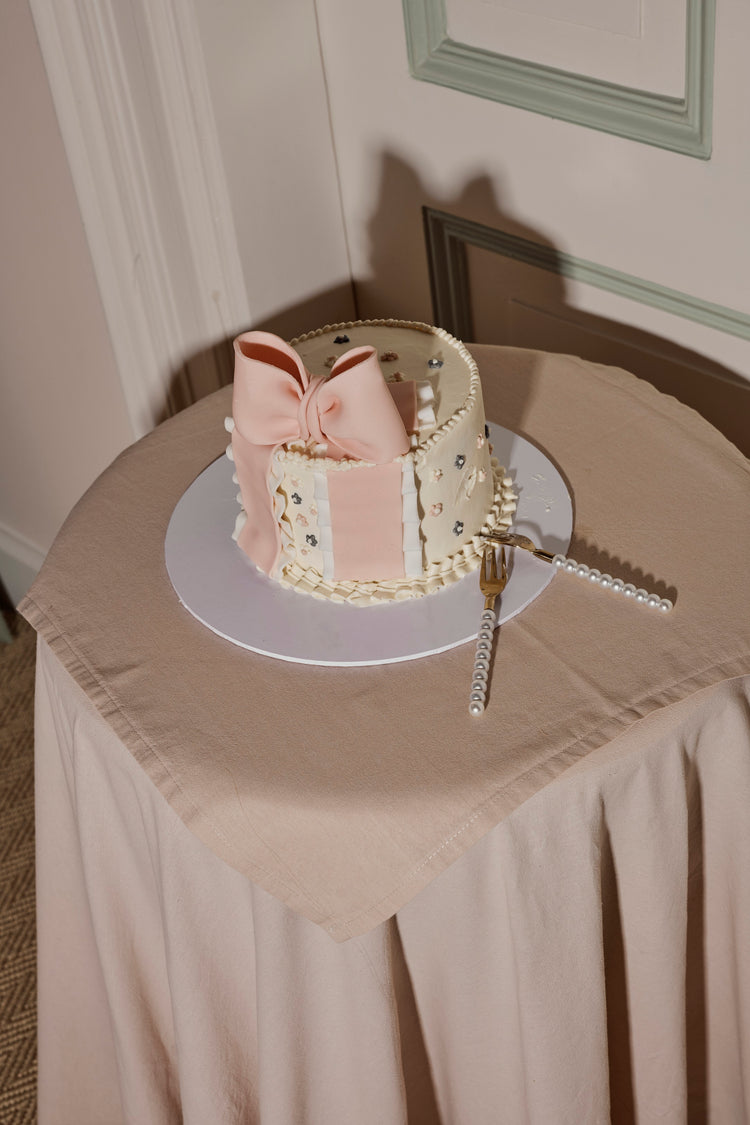 LEPELCLUB / Kuchengabeln mit Perlenverzierung, 4er-Set