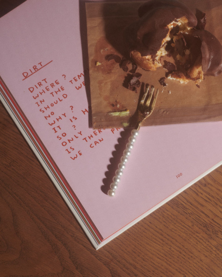 LEPELCLUB / Kuchengabeln mit Perlenverzierung, 4er-Set