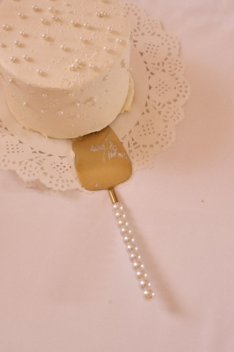 Kuchen- und Tortenheber Perlenverzierung