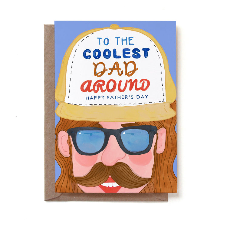 REDDISH DESIGN - Grußkarte COOLEST DAD AROUND mit Umschlag
