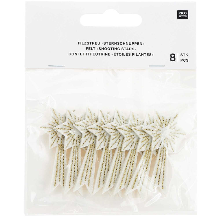 Filzstreu Sternschnuppe von Rico Design in einer Tüte eingepackt