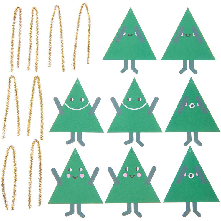 Rico Design - Geschenkanhänger Tannen, 8 Stück