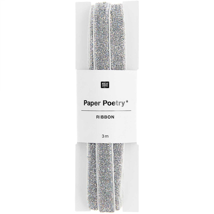 Glitzerband Irisierend von Rico Design (in der Verpackung dargestellt)