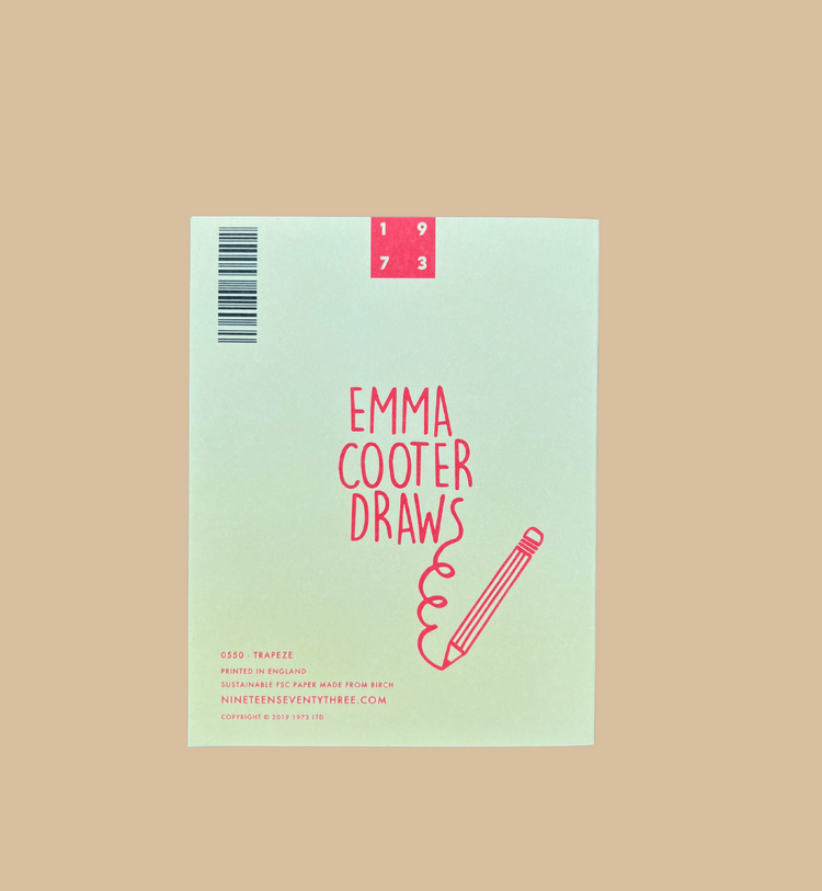 1973 x Emma Cooter - Grußkarte / TRAPEZE Geburtstagskarte mit Umschlag
