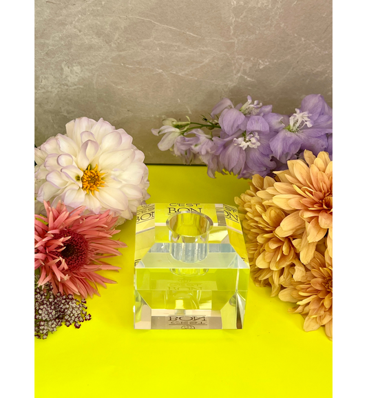 C'est Bon - Kerzenhalter Kristall Rainbow, 6 x 6 x 6 cm