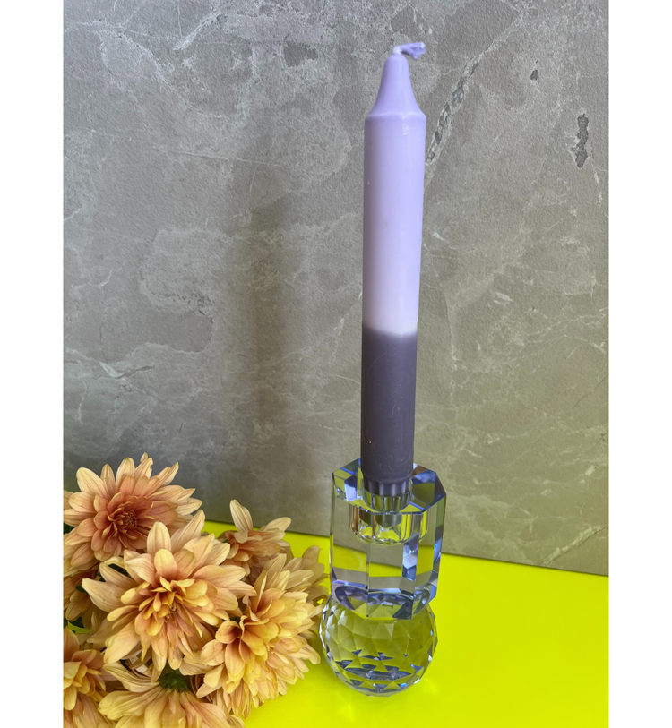 C'est Bon - Kerzenhalter Kristall Blau, 10,5 x 6 x 6 cm