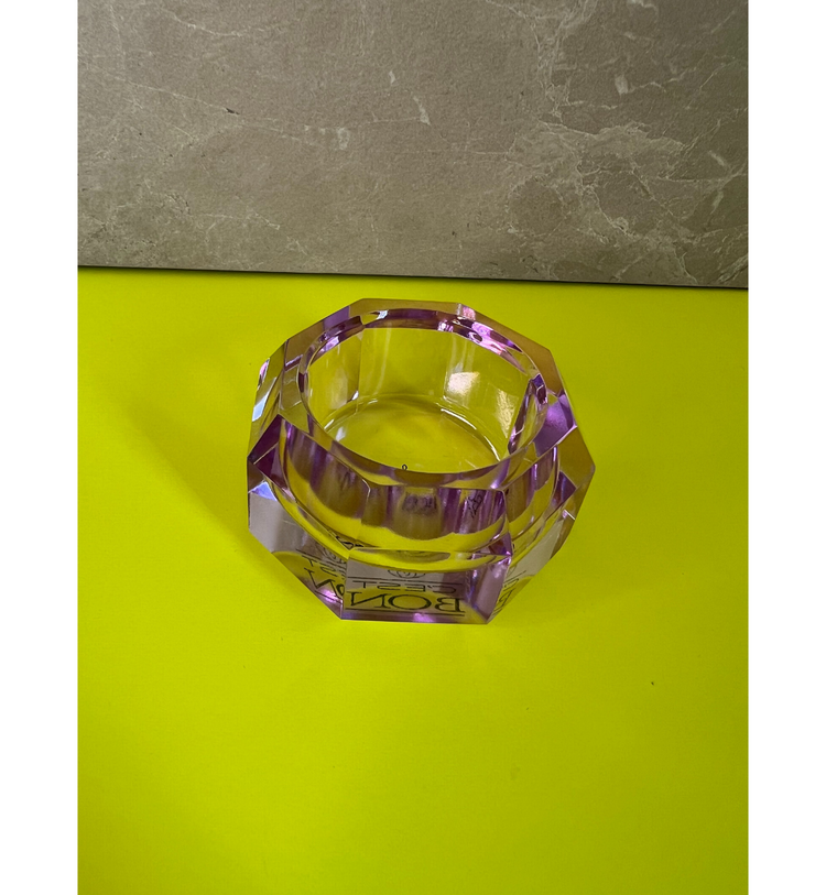 C'est Bon - Kerzenhalter Kristall Violett für Teelicht, 6 x 6 x 4 cm