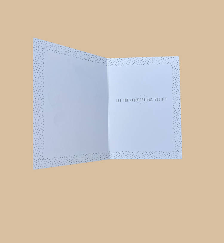 Paper Rose - Grußkarte / BIRTHDAY BUBBLES Geburtstagskarte mit Umschlag