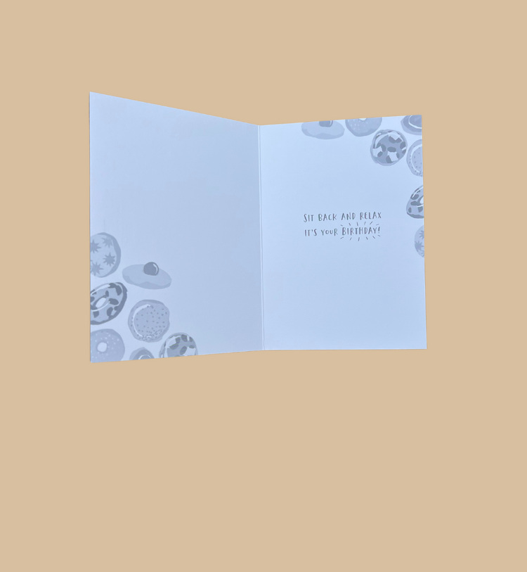 Paper Rose - Grußkarte / DONUT BATH Geburtstagskarte mit Umschlag