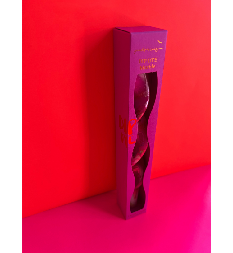 Pink Stories - Kerze Dip Dye Marble * Juicy Hurricane 2, 1 Kerze