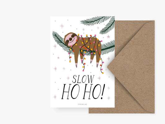 TYPEALIVE Postkarte / Slow Ho Ho & MIT Umschlag
